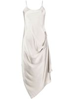 Low Classic robe longue asymétrique en satin - Tons neutres