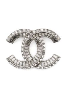 CHANEL Pre-Owned broche sertie de cristaux (2023) - Argent