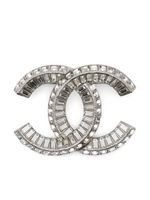 CHANEL Pre-Owned broche sertie de cristaux (2023) - Argent