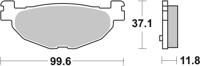 BREMBO Remblokken, voor de moto, Scooter Gesinterd Metaal 07059XS