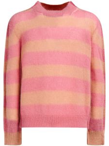 Marni pull en maille à rayures - Rose