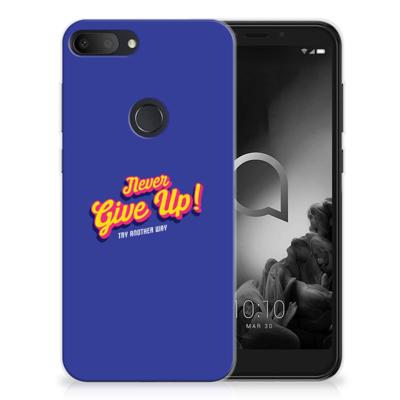 Alcatel 1S (2019) | Siliconen hoesje | met naam Never Give Up Alcatel 1S (2019) | Siliconen hoesje | met naam Never Give Up