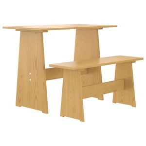 The Living Store Eettafel Houten - Grenenhout - 100 x 60 x 73 cm - Honingbruin