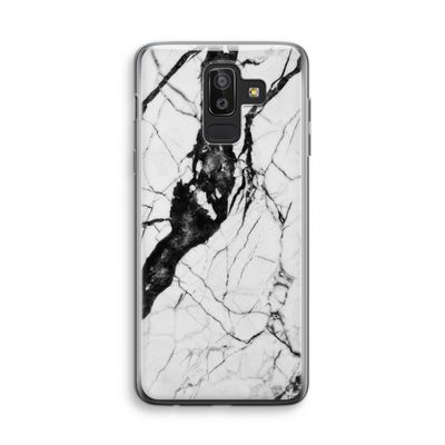 Witte marmer 2: Samsung Galaxy J8 (2018) Transparant Hoesje