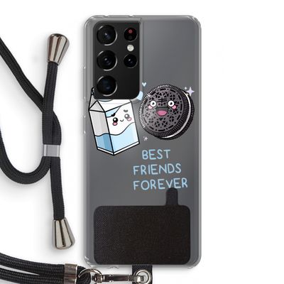 Best Friend Forever: Samsung Galaxy S21 Ultra Transparant Hoesje met koord