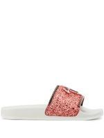 Giuseppe Zanotti claquettes Halley à ornements pailletés - Rose