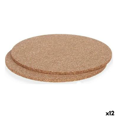 Onderzetterset Kinvara KT166139R KT166139R Natuurlijk Kurk 18 x 1 x 18 cm 18 x 0,5 x 18 cm Placemat (12 Stuks)