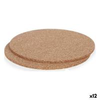 Onderzetterset Kinvara KT166139R KT166139R Natuurlijk Kurk 18 x 1 x 18 cm 18 x 0,5 x 18 cm Placemat (12 Stuks)