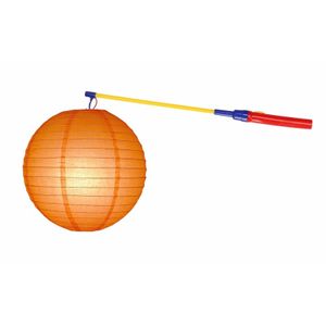 Lampionstokje met lampion oranje 25 cm