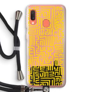 Majorelle Blue Print: Samsung Galaxy A20e Transparant Hoesje met koord