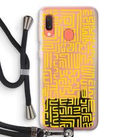 Majorelle Blue Print: Samsung Galaxy A20e Transparant Hoesje met koord