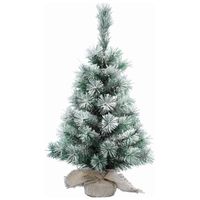 Kerst kunstboom met kunstsneeuw in pot 60 cm   -