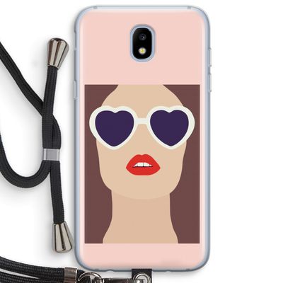 Red lips: Samsung Galaxy J5 (2017) Transparant Hoesje met koord