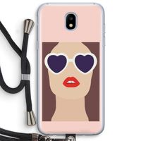 Red lips: Samsung Galaxy J5 (2017) Transparant Hoesje met koord