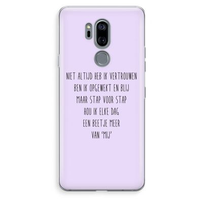 Zelfvertrouwen: LG G7 Thinq Transparant Hoesje