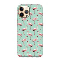 Flamingoprint groen: iPhone 12 Pro Max Tough Case