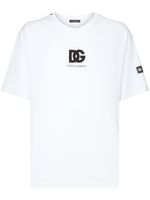 Dolce & Gabbana t-shirt en coton à logo appliqué - Blanc