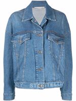 Stella McCartney veste oversize Salt & Pepper Logo en jean - Bleu - thumbnail