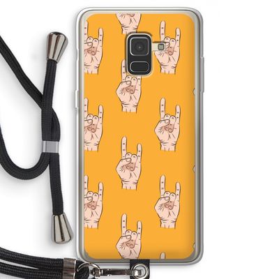 Rock: Samsung Galaxy A8 (2018) Transparant Hoesje met koord