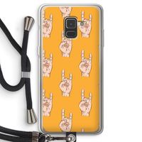 Rock: Samsung Galaxy A8 (2018) Transparant Hoesje met koord