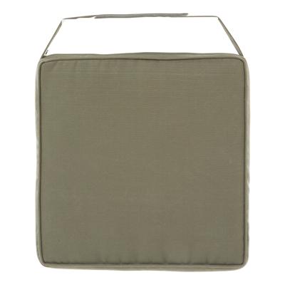 Hespiride Stoelkussen Gerona - 40 x 40 cm - groen - polyester - tuinkussen - met klittenband