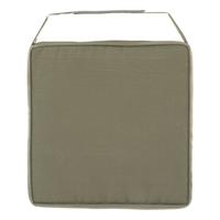 Hespiride Stoelkussen Gerona - 40 x 40 cm - groen - polyester - tuinkussen - met klittenband