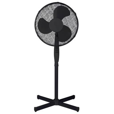 Ventilator staand zwart - D40 x H120 cm - Statiefventilator - 3 standen - In hoogte verstelbaar