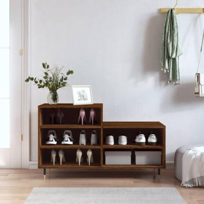 VidaXL Schoenenkast 102x36x60 cm bewerkt hout bruin eikenkleur