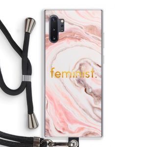 Feminist: Samsung Galaxy Note 10 Plus Transparant Hoesje met koord