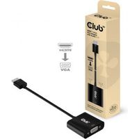 CLUB3D CAC-1302 video kabel adapter 0,5 m HDMI Type A (Standaard) VGA (D-Sub) Zwart