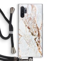 Goud marmer: Samsung Galaxy Note 10 Plus Transparant Hoesje met koord