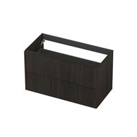 INK - Onderkast 2L Fineer Gefreesd Tbv Greep - 900x450x520 Mm - Matt Intens Black