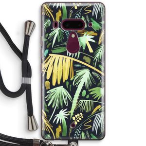 Tropical Palms Dark: HTC U12+ Transparant Hoesje met koord