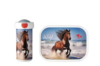 2-delige Mepal lunchset campus wild horse lunchbox + schoolbeker