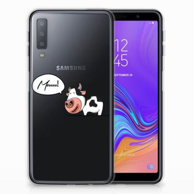 Samsung Galaxy A7 (2018) Telefoonhoesje met Naam Cow Samsung Galaxy A7 (2018) Telefoonhoesje met Naam Cow