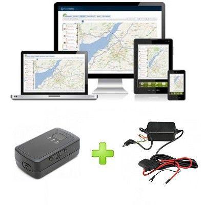 Trackitt Draagbare GPS Tracker + 12V/24V Adapter - Directe Realtime Tracking voor Auto's en Vrachtwagens