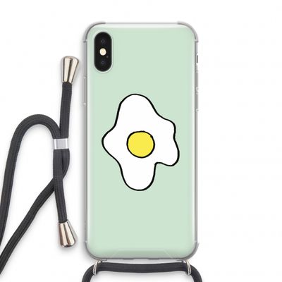Spiegelei: iPhone XS Transparant Hoesje met koord
