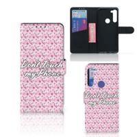 Motorola G8 Power Portemonnee Hoesje Flowers Pink DTMP