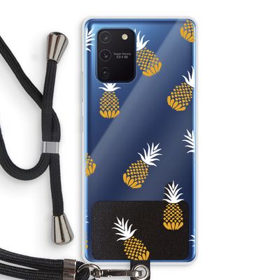 Ananasjes: Samsung Galaxy Note 10 Lite Transparant Hoesje met koord
