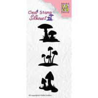Nellie's Choice • silhouet clear stempels mushrooms