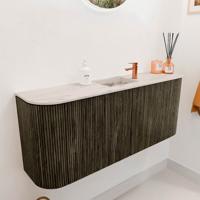 Toiletmeubel Mondiaz Joya Dlux | 103.2 cm | Meubelkleur Shadow | Faye wastafel Nata Wasbak Midden | 1 kraangat