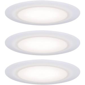 Paulmann LED-inbouwlamp voor badkamer Set van 3 stuks 15 W Satijn, Wit