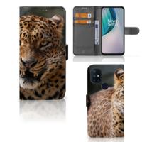 OnePlus Nord N10 | Telefoonhoesje | Met pasjeshouder | Luipaard
