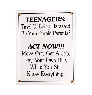 Teenagers Emaille Bord