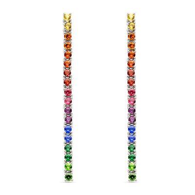 TI SENTO-Milano 7907MC Oorhangers Regenboog zilver-zirconia meerkleurig 4 x 55 mm