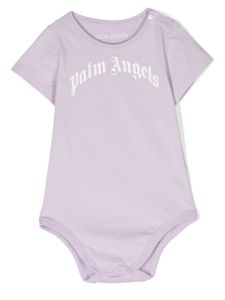 Palm Angels Kids body en coton à logo - Violet