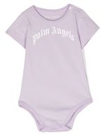 Palm Angels Kids body en coton à logo - Violet - thumbnail