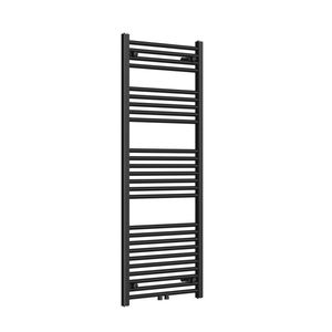 Radiator AquaSplash Saniro 60x140 cm Middenaansluiting Mat Zwart Aquasplash