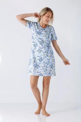Hajo bloemen nachthemd blauw Hajo bloemen nachthemd blauw