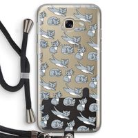 Poezen: Samsung Galaxy A5 (2017) Transparant Hoesje met koord
